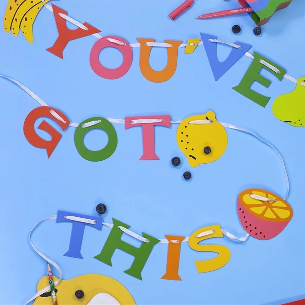 Ban.do Decorate Your Desk Set Colorful Cubicle Decor Citrus Fruit Rainbow Stripe - Picture 7 of 8